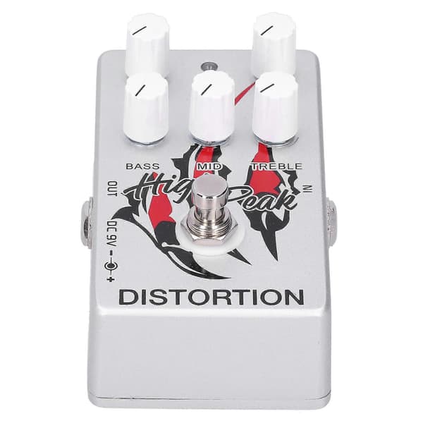 Distortion Pedal Elektronisk Guitar High Gain Effekt Effektor 9V DC Musikinstrument Tilbehør