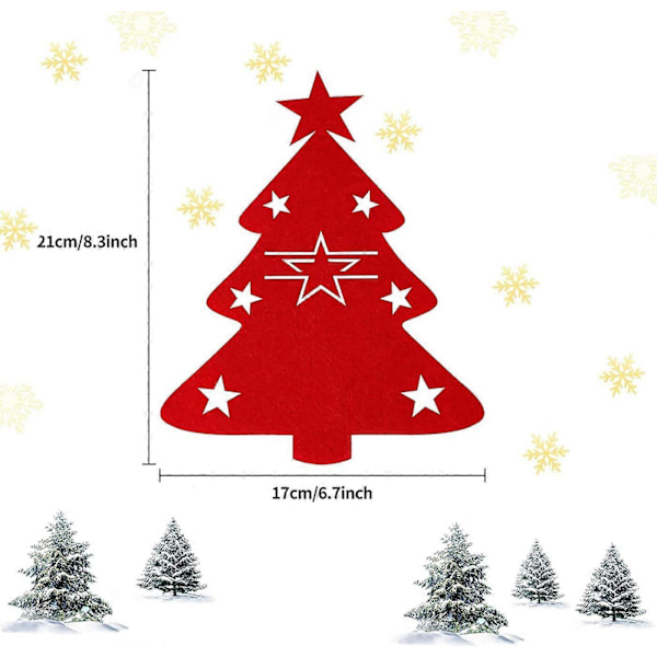 Julbordsbestickspåse, 8 Delar, Julgransbestickhållare, Julbestickspåsedekorationer, Julbestickhållare, för Juldekoration