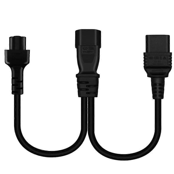 3-pinners kontakt IEC320-C14 til IEC320-C19+C5 konverteradapter strømkabel