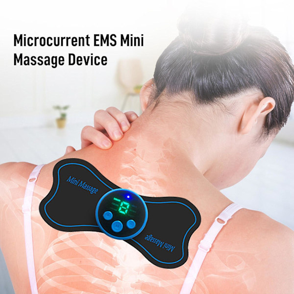 2st Ems Massagestav Portabel Mikroström För Smärtlindring Mini Cervikal Verktyg, 100% Ny