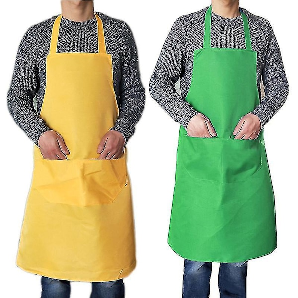 2 st Matlagningsförkläde Återanvändbart Bekvämt Enfärgat Förkläde Kök Restaurang Arbetsförkläde Kvinnor Hem Ärmlöst Förkläde A