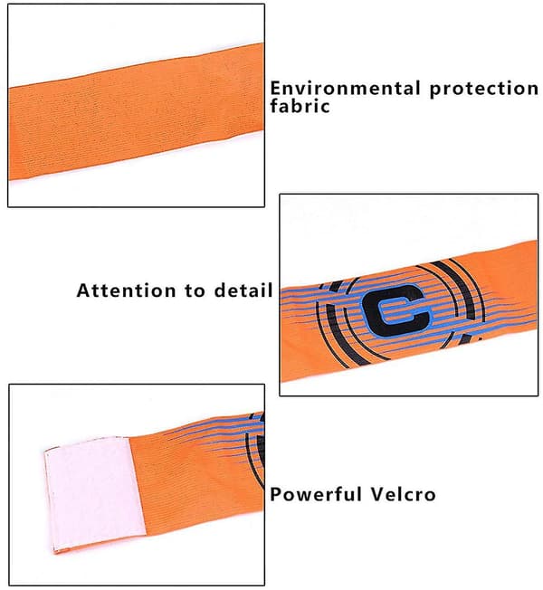 Fotboll Lagkapten Armbindel, Färgad Elastisk Lagkapten Armbindel För Vuxen - 5-pack