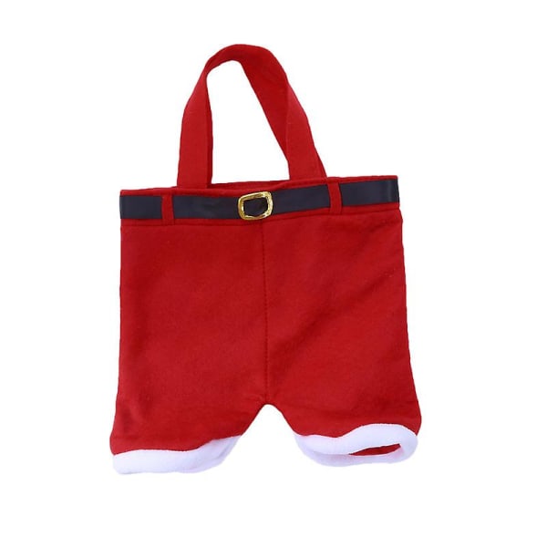 2st julgodispåsar Tomtebyxor Stil Söt julklappsstrumpa Handväskor Festdekoration. Sockerpåse rött vin, juldekorationer red Medium