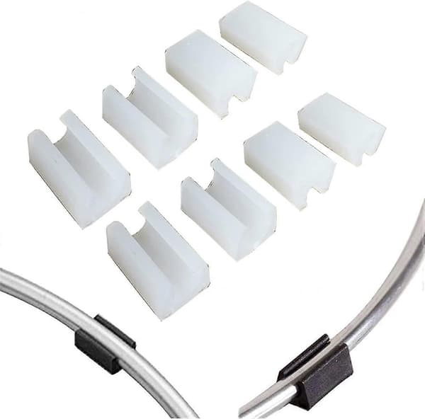 32 stk stolben glideplugg endehette bufferhette stopper møbel gulvbeskytter U-form plast stolhetter (10mm, hvit
