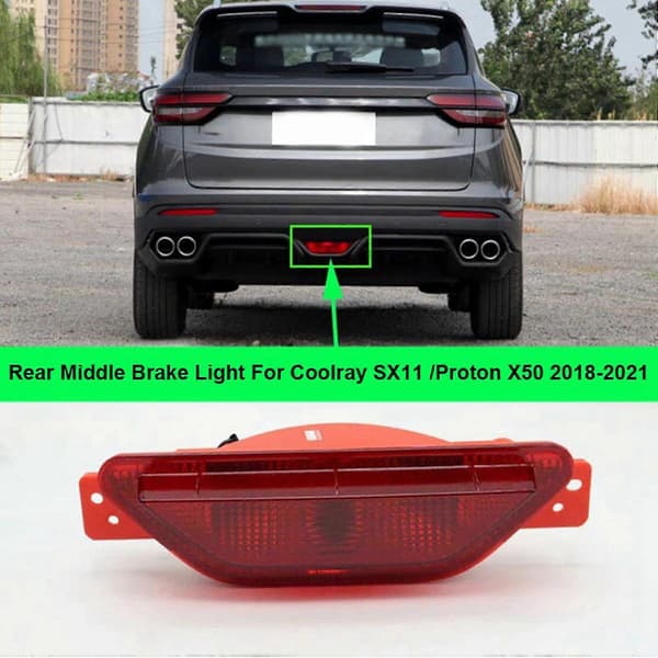 Bakre støtfangerlys montering midtre bremselys reflektor tåkelys for Geely Coolray Sx11 / X50 2018