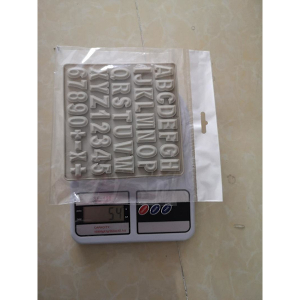 Silikonform for sjokolade, kake, gelé, pudding, tall og bokstavform Q