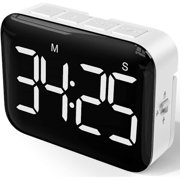 Digital Køkken Timer - Magnetisk Nedtælling Op-Tælling Timer Med Stor LED-Skærm Høj Lydstyrke Til Kø