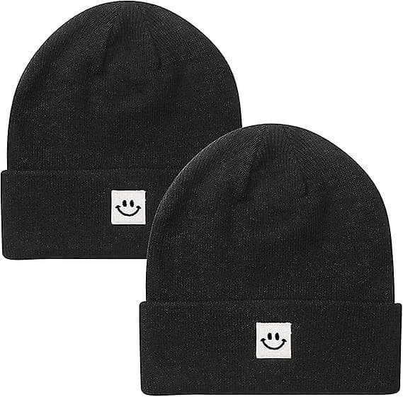 Stickad Beaniehatt för Män/Kvinnor 2-pack