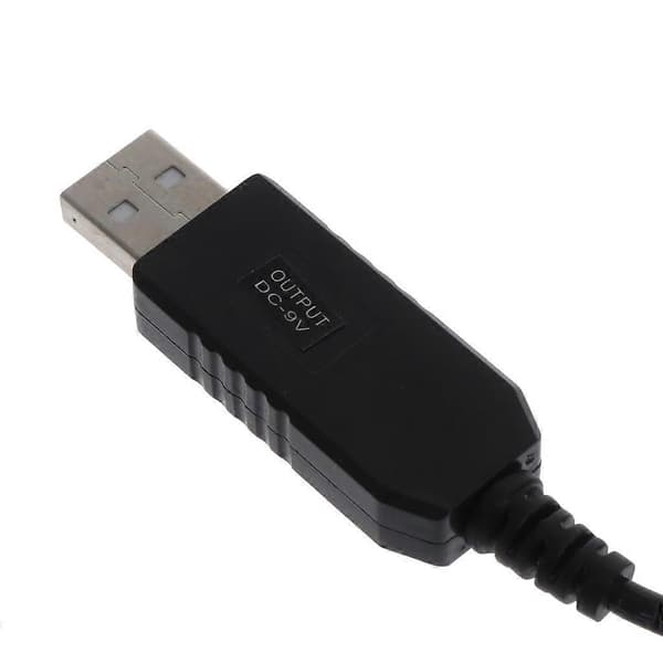 USB til DC 2.1 5.5 Konverterkabel USB 5V til DC 9V Opptrappingsadapterkontakt 1M