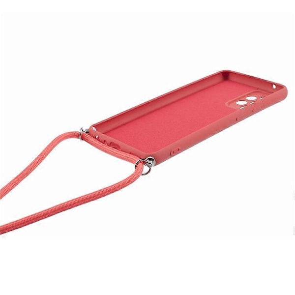 Kompatibelt Skal för Samsung Galaxy A52 4G / 5G / A52s 5G, Exakta Utskärningar, TPU-skydd med Långt Snöre Red