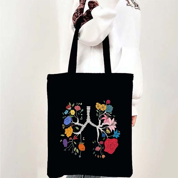 Medicin Hälsa Hjärta Hjärna Läkare Sjuksköterska Medicinsk Kors Blomstetoskop Män Kvinnor Axlar Duk Väskor Shopping Handväskor style 22