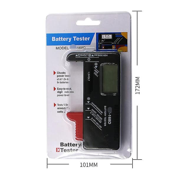 Universal Batteritestare Universal Batteritestare, digital Batteritestare, för Aa Aaa C D 9v Knappbatterier 1.5v Batterispänningskontrollsuperma