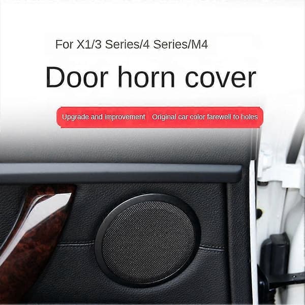 Högtalare Cover för 3-serien E90 E91 X1 E84 316 318 320 325 Bil Fram Bak Dörr Ljud Horn Case Svart