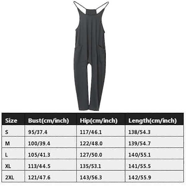 Jumpsuit med lommer, Jumpsuits med brede ben og lommer | Oversized ærmeløse jumpsuits med spaghettistropper til kvinder i høj kvalitet