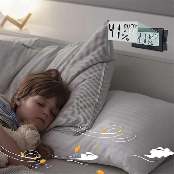 6-pak Mini Hygrometer Indendørs Luftfugtighedsmåler Hygrometer Digital Termometre Luftfugtighed Med () Til G