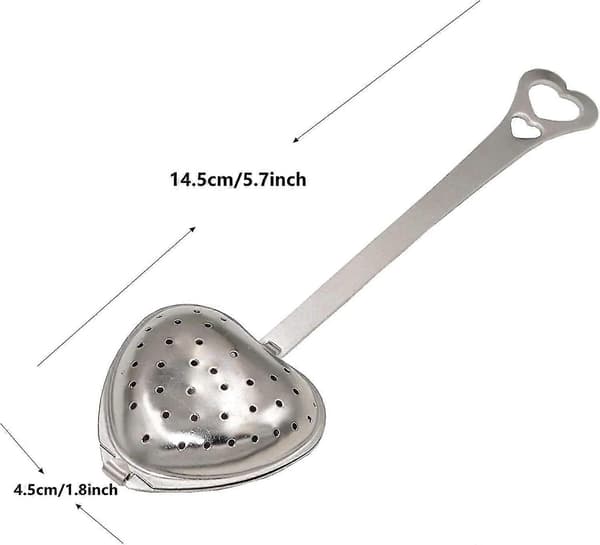 10 stk. hjerteformet te-infuser - Mesh hjerte mesh te-infuser