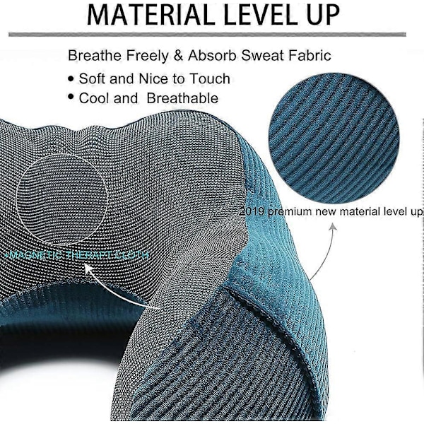 Resekudde, Nackkudde i Memory Foam med 360-graders Huvudstöd Bekväm Flygplanskudde med Förvaringsväska Lätt Resekudde för Sömn