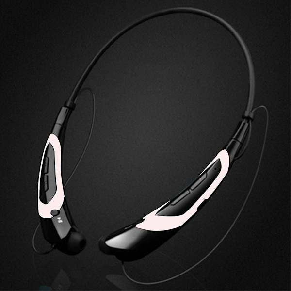 Bluetooth kuulokkeet, langattomat Bluetooth 4.0 -niskanauhakuulokkeet sisäänvedettävällä nappikuulokkeella, urheiluhienkestävät melua vaimentavat kuulokkeet white