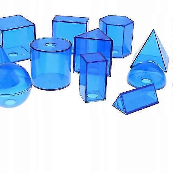12 stk. Geometriske Former Leker Matematikkhjelpemidler Matematikk Visuelle Hjelpemidler