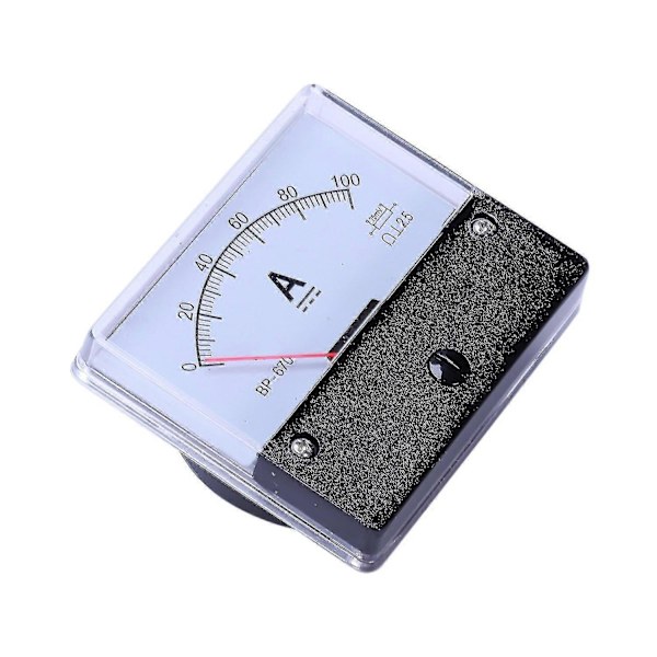 DC 100A Analog Panel Ampere Strøm Counter Amperemeter Måler DH-670