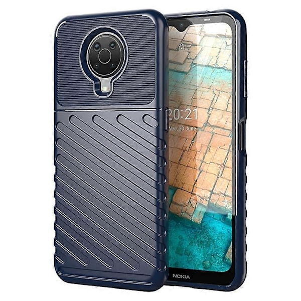 Thunder Series Twill Textur Mjukt TPU-skal Kompatibelt med Nokia G10 / G20 Blue