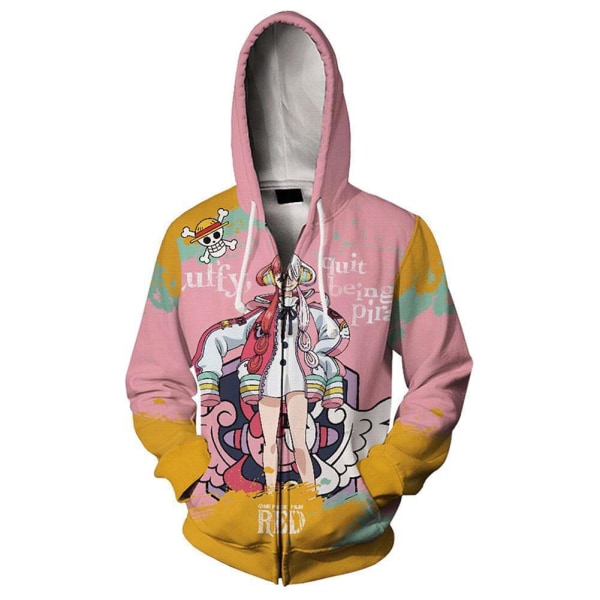 2023 ny anime One Piece casual dragkedja huvtröja 3D digital utskrift cosplay style 2 3XL