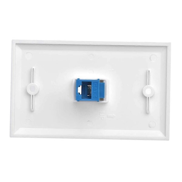 5 Pakkausta Cat6 Ethernet Seinälevy Pistorasia 1 Portti RJ45 Verkko Naaras-Naaras Seinäliitin Jack Plat