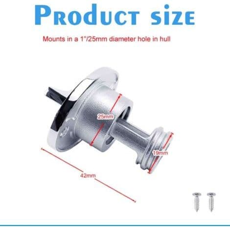 Bådafløbspropper Marine Plug Kit Rustfrit stål - Forseglet, rustfrit, med kajakdrænprop, an.