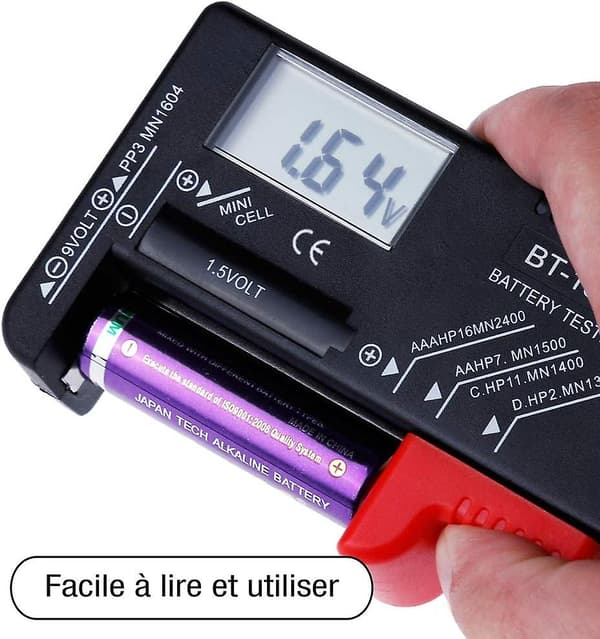 Universal Batteritestare Universal Batteritestare, digital Batteritestare, för Aa Aaa C D 9v Knappbatterier 1.5v Batterispänningskontrollsuperma
