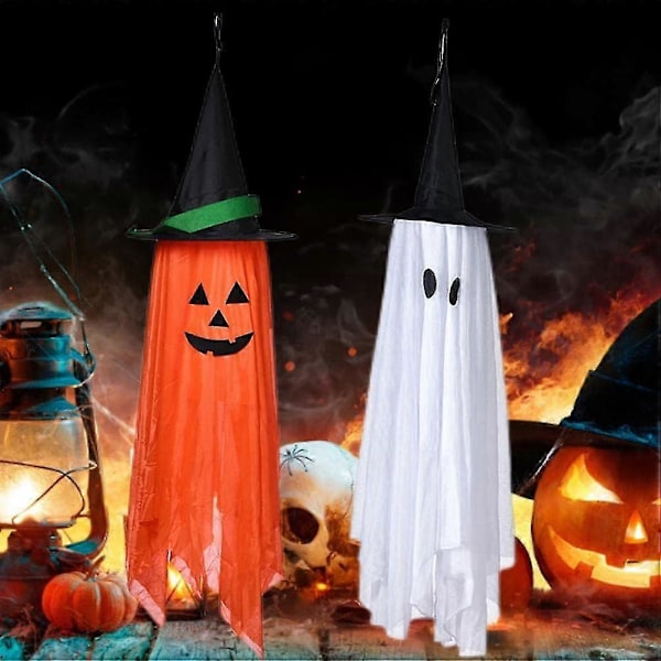 2 kpl Halloween-juhlakoriste roikkuvat aaveet puut etupiha patio nurmikko puutarhajuhlat loma T