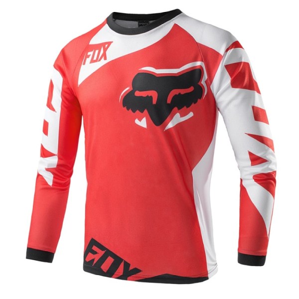 Summer FOX downhill suit cykeldragt åndbar langærmet T-shirt red S
