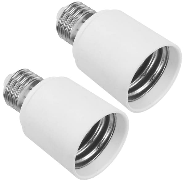 Pære Base Adapter E27 Til E40 Konverter Til Kontorbrug Plast Kompakt Design Overbelastningsbeskyttelse 2 stk