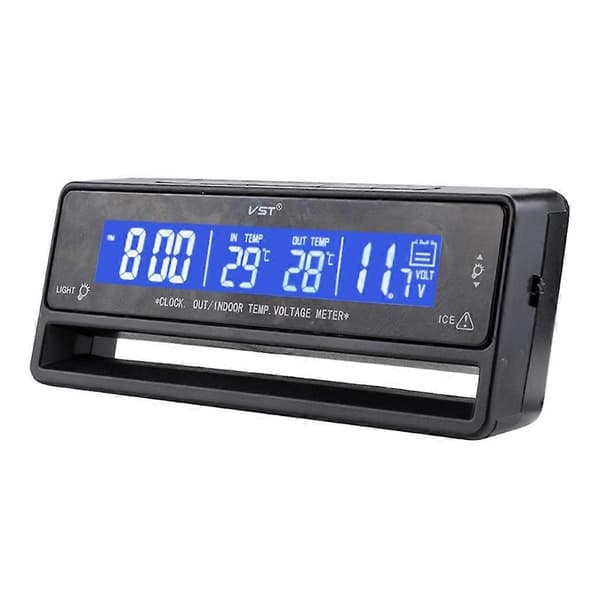 Inomhus Utomhus Bil Voltmeter Termometer Elektronisk Temperaturmätare