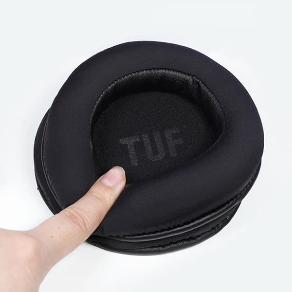 Andningsbara Öronkuddar för Asus Tuf H7 Spelheadset Öronmuffar Runda Öronkoppar