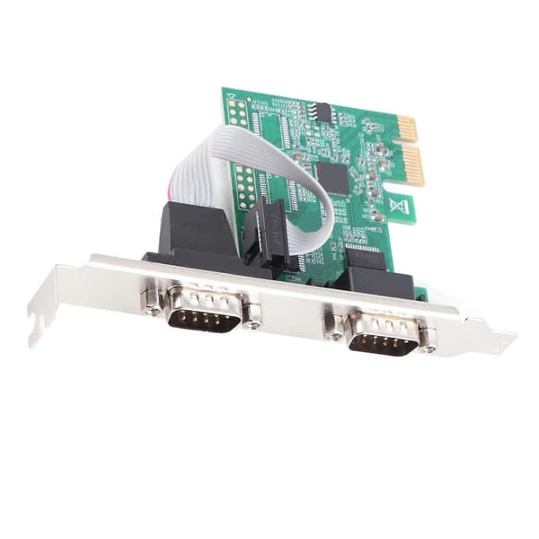 PCIE Serielt Kort Minus40 til 85℃ 2 Port PCI Express X1 til DB9 COM RS232 Konverter Adapter Controller til Win