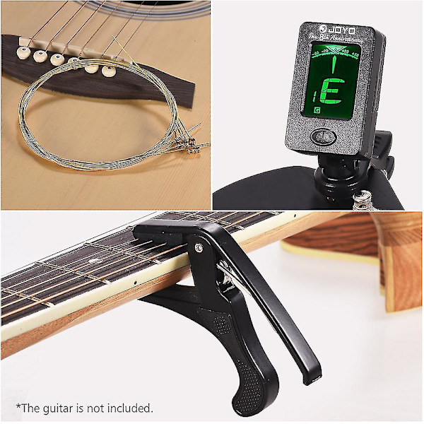 Gitarrverktygssats Inklusive Digital Gitarrstämmare Gitarr Capo Akustisk Gitarrsträngar Set För Nybörjare Stränginstrument Delar Tillbehör