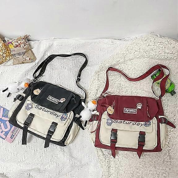 Söt Messenger Väska, Crossbody Väskor för Kvinnor Kawaii Messenger Väskor Plånböcker