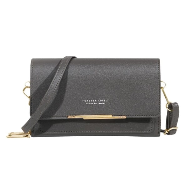 Dame Casual Messenger Bag Skulderveske PU-skinn gray