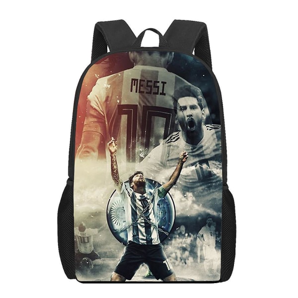 Jalkapallo-tähti-messi koululaukut pojille tytöille 3d- print koulureput Lasten laukku päiväkotireppu miesten lapsi Mochila Ha0812220c