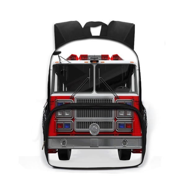 Tegneserie Brannbil Bil Gravemaskin Traktor Ryggsekk Barnehage Skoleveske style 7