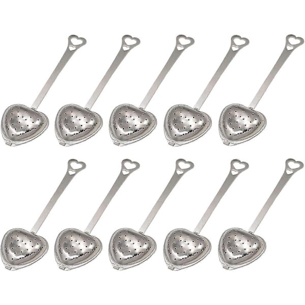 10 stk. hjerteformet teinfuser - Mesh hjerte mesh teinfuser
