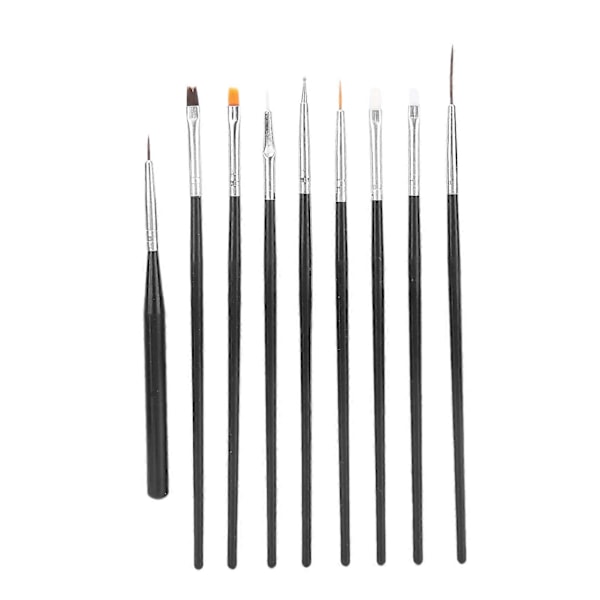 Nagelkonstverktygsset Nagelborste Prickpenna Strassdekoration Nagel Folie Striping Tejper Kit