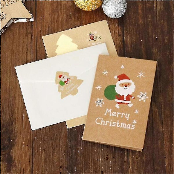 24 stk., Glædelig Jul Kort, Julekort Julegavekort. (gul)