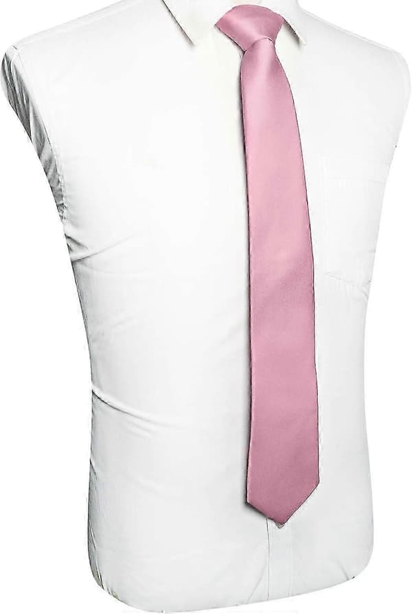 Enfärgad slips herrslips för affärer och bröllopsfest Blush Pink