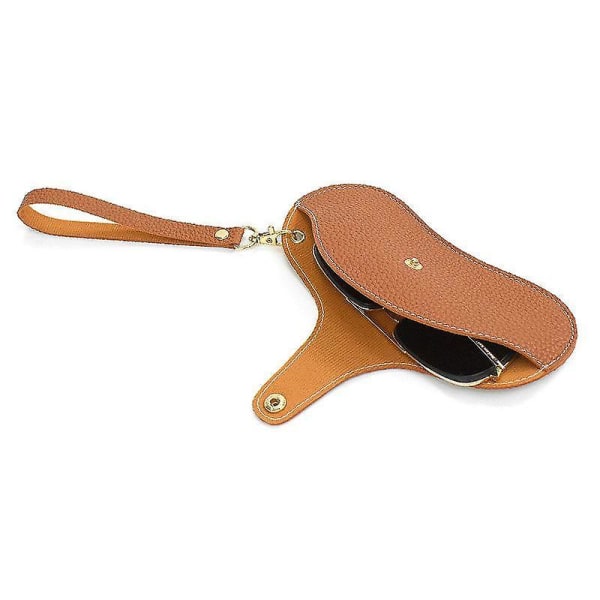 2023 Serpentine Solglasögon Enfärgad Solglasögon Organizer med handledsrem Case för glasögon Pu- cover Hanging neck 2