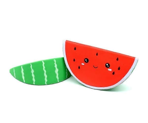 Realistisk kunstig frugtmodel Squishy vandmelonlegetøj, blød PU-simuleringsdekoration til studiefotografering 1pcs