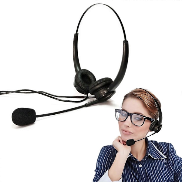 USB Støjreducerende Headset med Mikrofon Svanehals Mikrofon Call Center Kontor PC Computer On Ear Kablede Hovedtelefoner