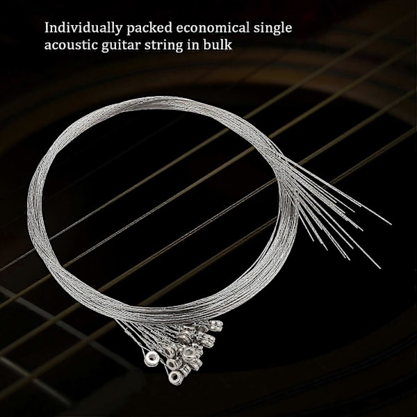 20-pak Enkel Elektrisk Guitarstreng Bulk .011 Høj E (Medium) 11 Gauge
