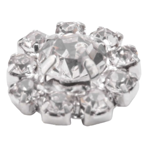 krystall strass knapp flatback dekorasjon 15mm 10 stk klar