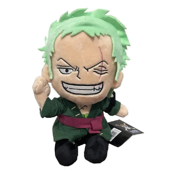 Original 25CM One Piece Anime Figurer Cosplay Plyschleksaker Zoro Luffy Chopper Ace Law Söt Docka Tecknad Hängen Barn Julpresent Pink 25CM